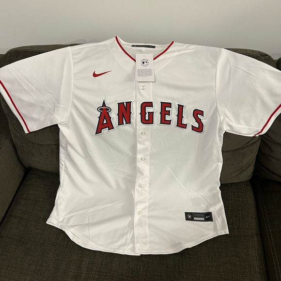 Nike Authentic Los Angeles Angels Home White Jersey MLB Baseball Men's Size: L - Picture 2 of 5